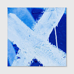 Холст квадратный Белый крест на синем фоне, цвет: 3D-принт — фото 2