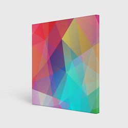 Холст квадратный Нежный разноцветный фон, цвет: 3D-принт