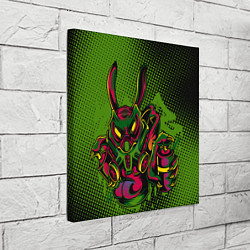 Холст квадратный Крейзи кролик, цвет: 3D-принт — фото 2