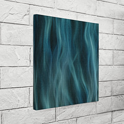 Холст квадратный Прерывистый абстрактный синий дым во тьме, цвет: 3D-принт — фото 2