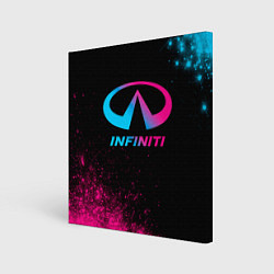 Холст квадратный Infiniti - neon gradient, цвет: 3D-принт