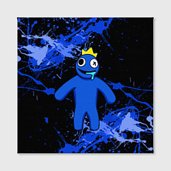 Холст квадратный Радужные друзья - Синий, цвет: 3D-принт — фото 2