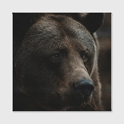 Холст квадратный Медведь, цвет: 3D-принт — фото 2