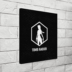 Холст квадратный Tomb Raider glitch на темном фоне, цвет: 3D-принт — фото 2