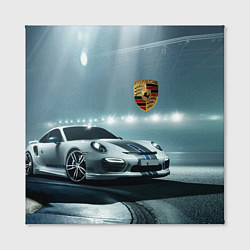 Холст квадратный Porsche - racing route - motorsport, цвет: 3D-принт — фото 2