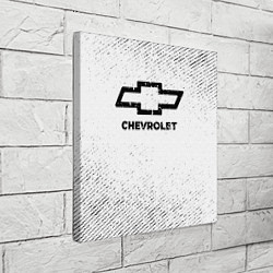 Холст квадратный Chevrolet с потертостями на светлом фоне, цвет: 3D-принт — фото 2