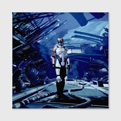 Холст квадратный Mass Effect 2 - место гибели Нормандии, цвет: 3D-принт — фото 2