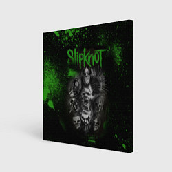 Холст квадратный Slipknot green, цвет: 3D-принт