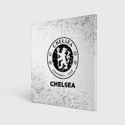 Холст квадратный Chelsea с потертостями на светлом фоне, цвет: 3D-принт