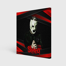 Холст квадратный Slipknot black & red, цвет: 3D-принт