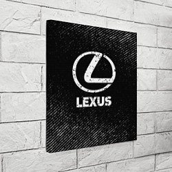 Холст квадратный Lexus с потертостями на темном фоне, цвет: 3D-принт — фото 2
