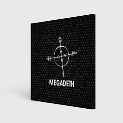 Картина квадратная Megadeth glitch на темном фоне