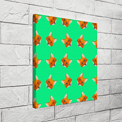 Холст квадратный Эстетика Полигональные лисы, цвет: 3D-принт — фото 2