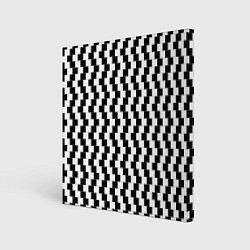 Холст квадратный Оптическая иллюзия ровности полос, цвет: 3D-принт
