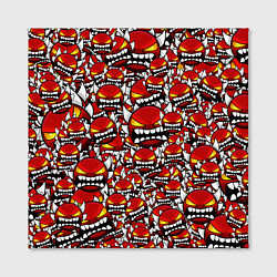 Холст квадратный Геометри Даш демоны паттерн, цвет: 3D-принт — фото 2