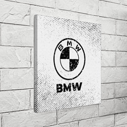 Холст квадратный BMW с потертостями на светлом фоне, цвет: 3D-принт — фото 2