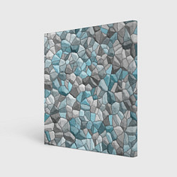 Холст квадратный Мозаика из цветных камней, цвет: 3D-принт