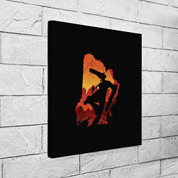 Холст квадратный Силуэт Дэнзи и Потиты, цвет: 3D-принт — фото 2