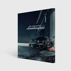 Холст квадратный Lamborghini - power - Italy, цвет: 3D-принт
