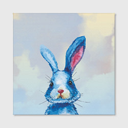 Холст квадратный Синий кролик на фоне неба, цвет: 3D-принт — фото 2