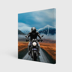 Картина квадратная Мотоцикл в горах