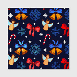 Холст квадратный Новогодняя мелодия, цвет: 3D-принт — фото 2