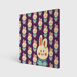 Картина квадратная Зайцы в куртках