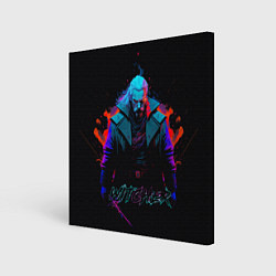 Картина квадратная Witcher in neon style