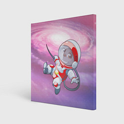 Холст квадратный Обезьянка в космосе, цвет: 3D-принт