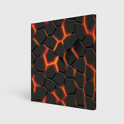 Холст квадратный Разлив лавы, цвет: 3D-принт