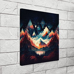 Холст квадратный Футуризм горы, цвет: 3D-принт — фото 2