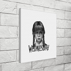 Холст квадратный Уэнсдэй Аддамс - Wednesday, цвет: 3D-принт — фото 2