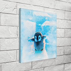 Холст квадратный Милый пингвин - мамочка, цвет: 3D-принт — фото 2