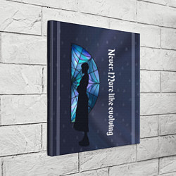 Холст квадратный Уэнсдей Аддамс - темная сторона окна, цвет: 3D-принт — фото 2