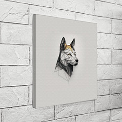 Холст квадратный Стилизованный пёс в геометрическом стиле, цвет: 3D-принт — фото 2
