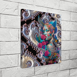 Холст квадратный Japanese beauty - irezumi, цвет: 3D-принт — фото 2