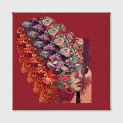 Холст квадратный Цветочная дама, цвет: 3D-принт — фото 2