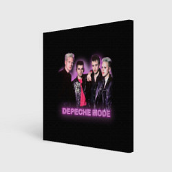 Холст квадратный 80s Depeche Mode neon, цвет: 3D-принт