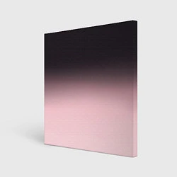 Холст квадратный Градиент: от черного к розовому, цвет: 3D-принт