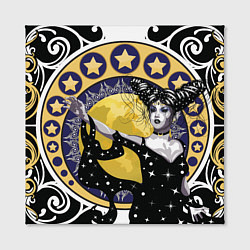 Холст квадратный Древняя богиня Никс и рамка в стиле модерн с луной, цвет: 3D-принт — фото 2
