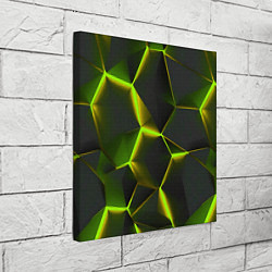 Холст квадратный Разлом неоновых плит, цвет: 3D-принт — фото 2