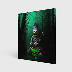 Холст квадратный Simpsons hard rock, цвет: 3D-принт