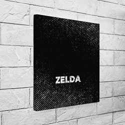 Холст квадратный Zelda с потертостями на темном фоне, цвет: 3D-принт — фото 2