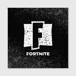 Холст квадратный Fortnite с потертостями на темном фоне, цвет: 3D-принт — фото 2