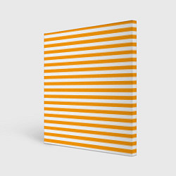 Холст квадратный Тельняшка оранжевая МЧС, цвет: 3D-принт