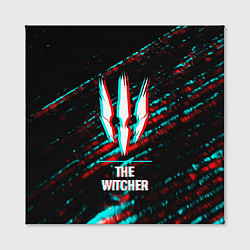 Холст квадратный The Witcher в стиле glitch и баги графики на темно, цвет: 3D-принт — фото 2