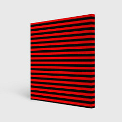Холст квадратный Черно-красные полосы, цвет: 3D-принт