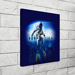 Холст квадратный Subnautica аквалангист, цвет: 3D-принт — фото 2
