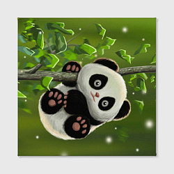 Холст квадратный Панда на дереве отдыхает, цвет: 3D-принт — фото 2