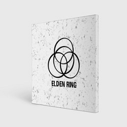 Холст квадратный Elden Ring glitch на светлом фоне, цвет: 3D-принт